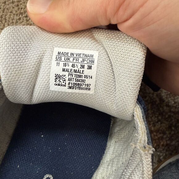 Adidas Samoa Denim Blue/Grey Shoes Mens Size 11 Tennis Walking Low Top - Picture 11 of 13